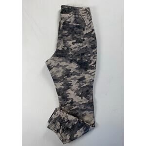 Spanx 28744 Medium Gray Camo Pull On Stretch Jogger Pants. Women's L, EUC!